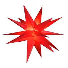 3D-adventsstjärna Röd LED 100 cm Konstsmide